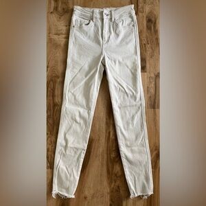 We The Free Raw Hem Denim Jeans in Cream - Size 26